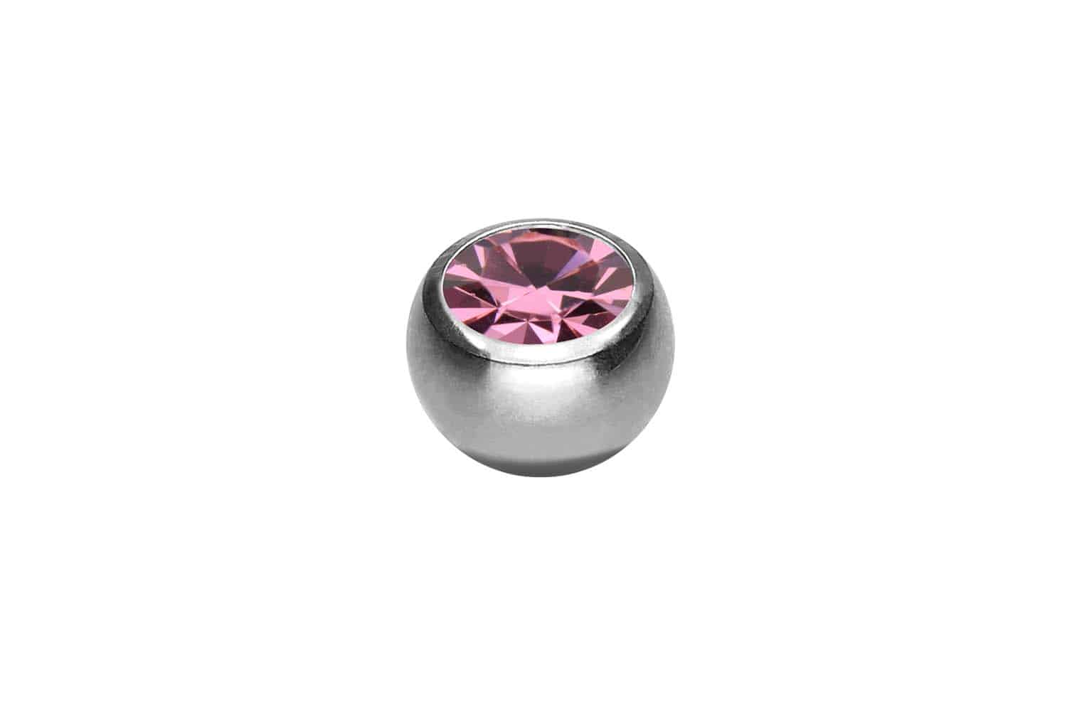 Chirurgenstahl Schraubkugel KRISTALL von Piercingline